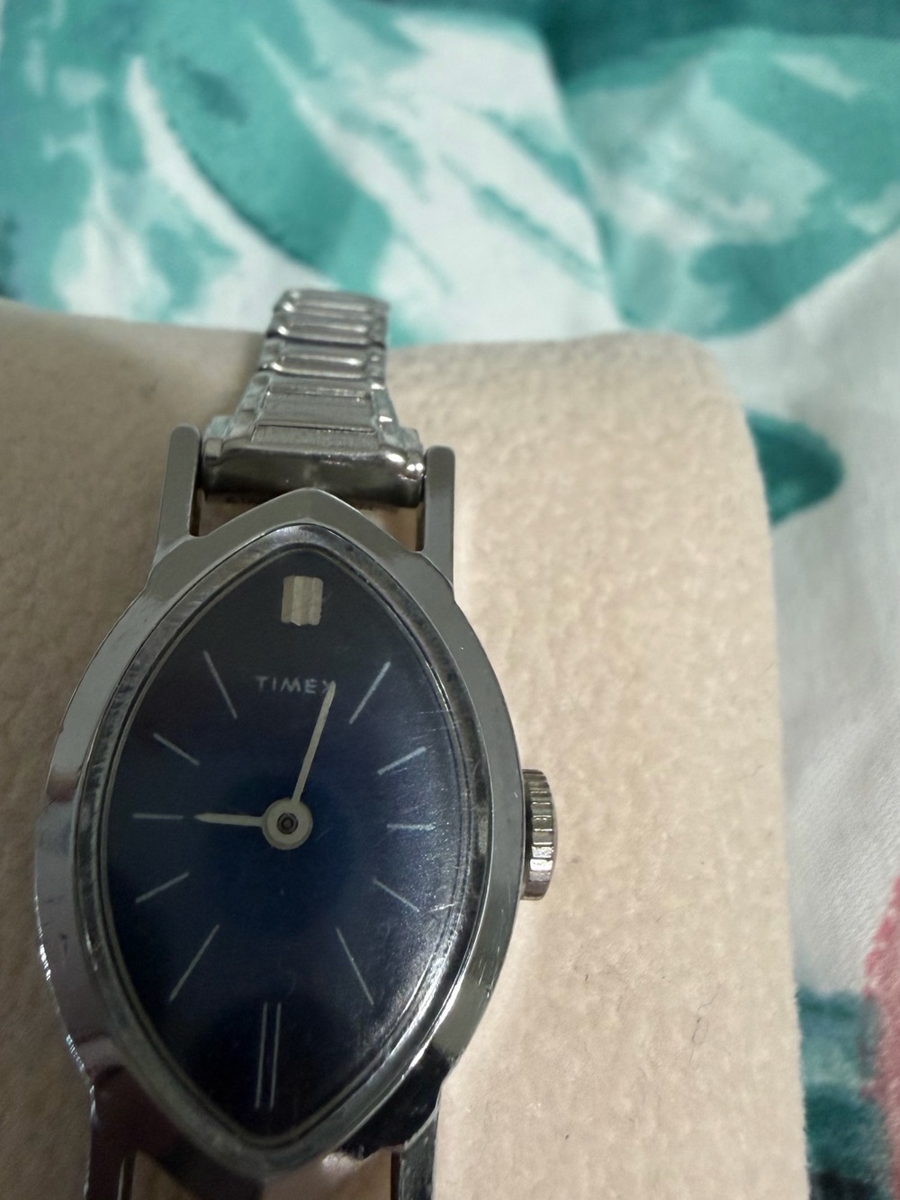 Timex Silver-Tone Case with Deep Blue Dial Women's Watch